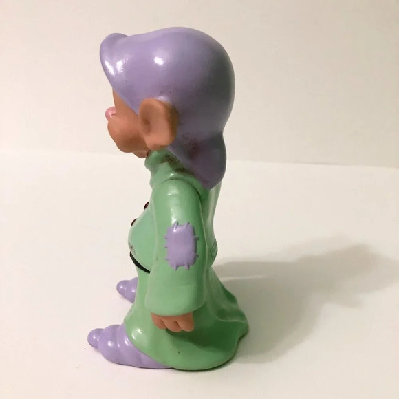 Vtg 1990s Disney Snow White And The Seven Dwarfs Dopey Vinyl Figure - Picture 4 of 16